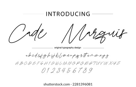 signature Font Calligraphy Logotype Script Brush Font Type Font lettering handwritten