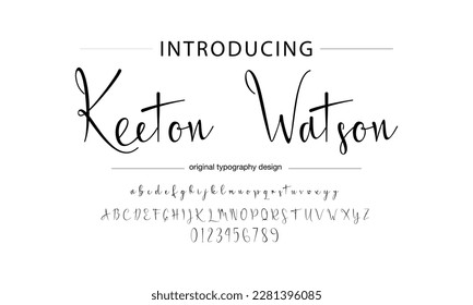signature Font Calligraphy Logotype Script Brush Font Type Font lettering handwritten