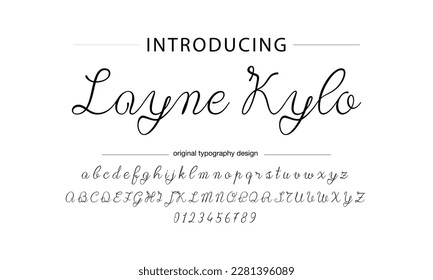 signature Font Calligraphy Logotype Script Brush Font Type Font lettering handwritten