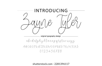 signature Font Calligraphy Logotype Script Brush Font Type Font lettering handwritten