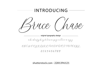 signature Font Calligraphy Logotype Script Brush Font Type Font lettering handwritten