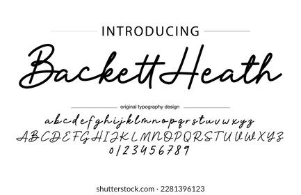 signature Font Calligraphy Logotype Script Brush Font Type Font lettering handwritten