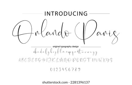 signature Font Calligraphy Logotype Script Brush Font Type Font lettering handwritten