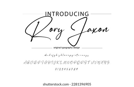 signature Font Calligraphy Logotype Script Brush Font Type Font lettering handwritten