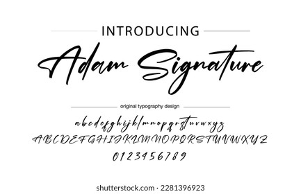Handwritten Calligraphy Flourish Font. Capital Letters. Modern Calligraphy  Alphabet. Isolated Letter Elements. Wedding, Menu, Save The Date Postcard  Poster Decorative Graphic Design. Royalty Free SVG, Cliparts, Vectors, and  Stock Illustration. Image