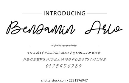 signature Font Calligraphy Logotype Script Brush Font Type Font lettering handwritten