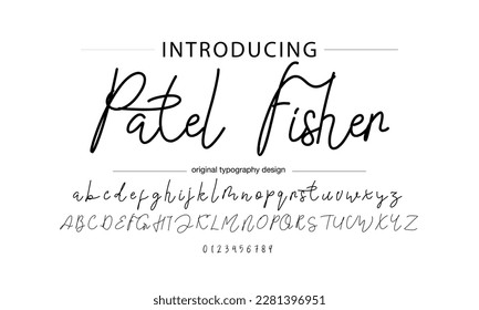 signature Font Calligraphy Logotype Script Brush Font Type Font lettering handwritten