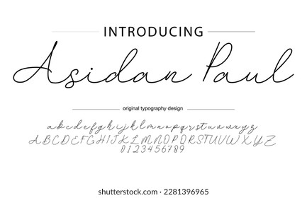 Schriftzeichen-Schriftzeichen-Logotype-Schriftzeichen Schriftart Schriftzeichen handschriftlich