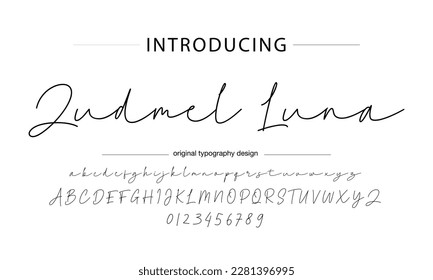 signature Font Calligraphy Logotype Script Brush Font Type Font lettering handwritten