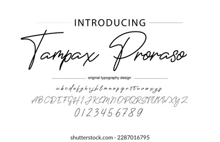 Schriftzeichen-Schriftzeichen-Logotype-Schriftzeichen Schriftart Schriftzeichen handschriftlich