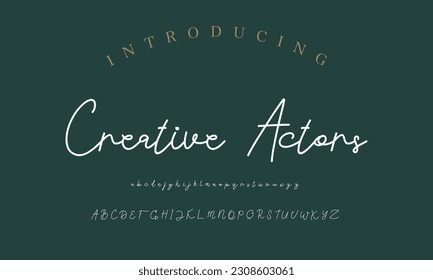 Signature Font Calligraphy Logotype Script Brush Font Type Font lettering handwritten