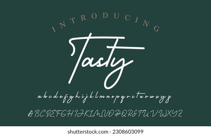 Signature Font Calligraphy Logotype Script Brush Font Type Font lettering handwritten