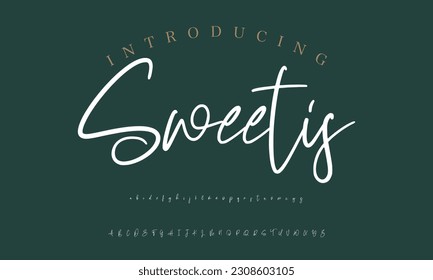 Signature Font Calligraphy Logotype Script Brush Font Type Font lettering handwritten