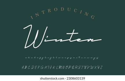 Signature Font Calligraphy Logotype Script Brush Font Type Font lettering handwritten