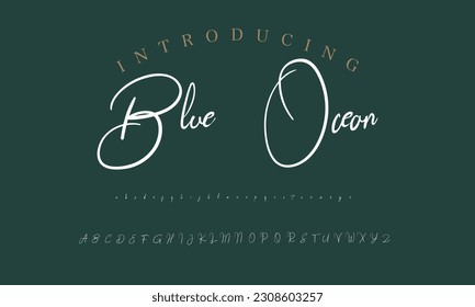 Signature Font Calligraphy Logotype Script Brush Font Type Font lettering handwritten
