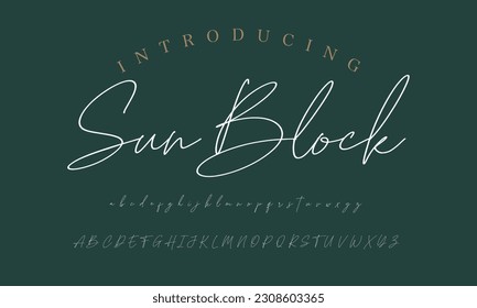 Signature Font Calligraphy Logotype Script Brush Font Type Font lettering handwritten