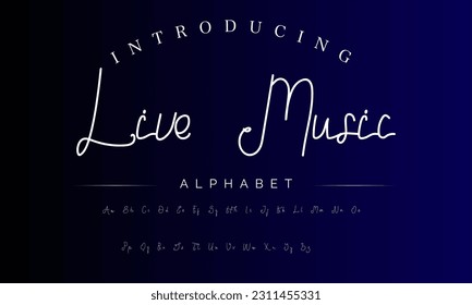 Caligrafía de tipo de letra de firma Guión de logotipo Pincel Tipo de letra Letra letra letra manuscrita