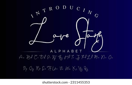 Signature Font Calligraphy Logotype Script Brush Font Type Font lettering handwritten