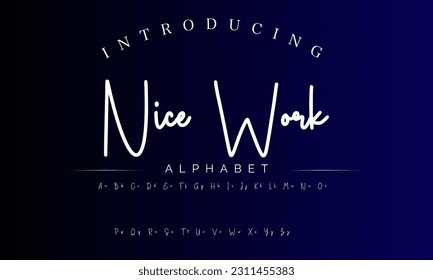 Signature Font Calligraphy Logotype Script Brush Font Type Font lettering handwritten