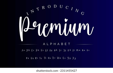 Caligrafía de tipo de letra de firma Guión de logotipo Pincel Tipo de letra Letra letra letra manuscrita