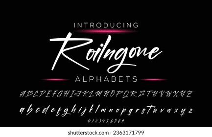 signature Font Calligraphy Logotype Script Brush Font Type Font lettering handwritten