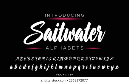 signature Font Calligraphy Logotype Script Brush Font Type Font lettering handwritten