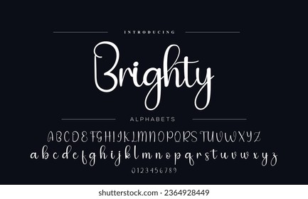 signature Font Calligraphy Logotype Script Brush Font Type Font lettering handwritten