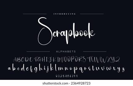 signature Font Calligraphy Logotype Script Brush Font Type Font lettering handwritten