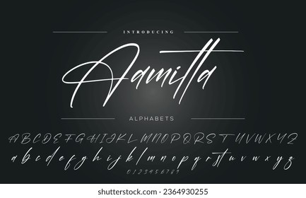 signature Font Calligraphy Logotype Script Brush Font Type Font lettering handwritten
