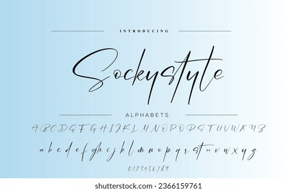 signature Font Calligraphy Logotype Script Brush Font Type Font lettering handwritten