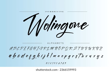 signature Font Calligraphy Logotype Script Brush Font Type Font lettering handwritten