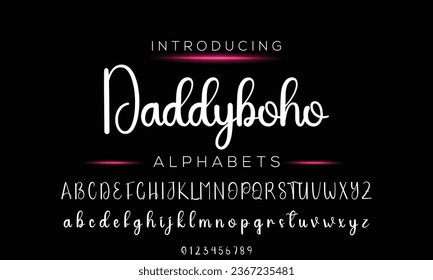 Signature Font Calligraphy Logotype Script Brush Font Type Font lettering handwritten