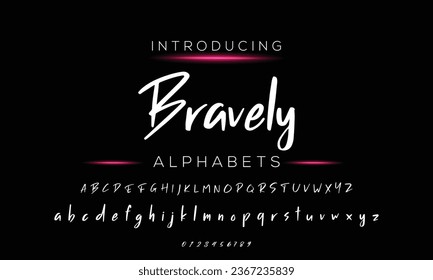 Caligrafía de tipo de letra de firma Guión de logotipo Pincel Tipo de letra Letra letra letra manuscrita