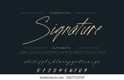 Signature Font Calligraphy Logotype Script Brush Font Type Font lettering handwritten