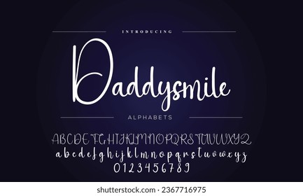 signature Font Calligraphy Logotype Script Brush Font Type Font lettering handwritten