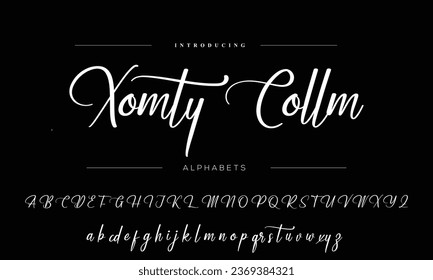 caligrafía de tipo de letra de firma Guión de logotipo Pincel Tipo de letra Tipo de letra Letra letra manuscrita
