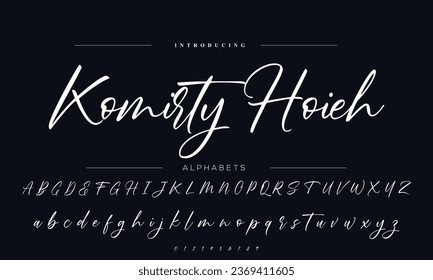 Schriftzeichen-Schriftzeichen-Logotype-Schriftzeichen Schriftart Schriftzeichen handschriftlich