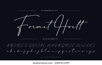 Signature Font Calligraphy Logotype Script Brush Font Type Font lettering handwritten