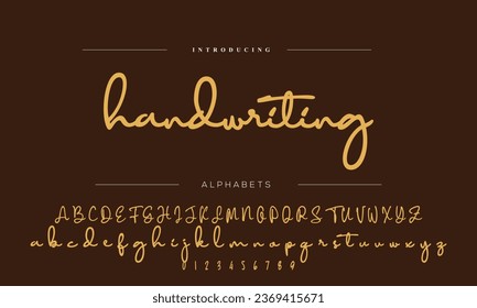 signature Font Calligraphy Logotype Script Brush Font Type Font lettering handwritten