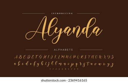 signature Font Calligraphy Logotype Script Brush Font Type Font lettering handwritten