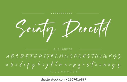 signature Font Calligraphy Logotype Script Brush Font Type Font lettering handwritten