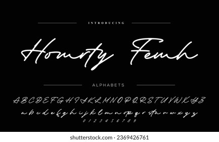 Signature Font Calligraphy Logotype Script Brush Font Type Font lettering handwritten