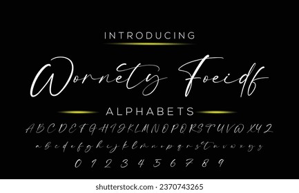 signature Font Calligraphy Logotype Script Brush Font Type Font lettering handwritten