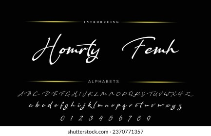 signature Font Calligraphy Logotype Script Brush Font Type Font lettering handwritten