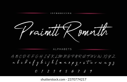 Signature Font Calligraphy Logotype Script Brush Font Type Font lettering handwritten