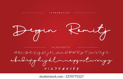 signature Font Calligraphy Logotype Script Brush Font Type Font lettering handwritten