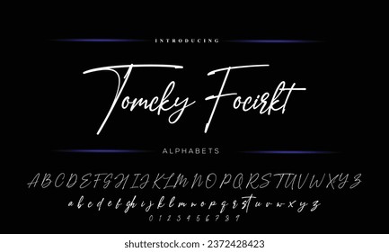 signature Font Calligraphy Logotype Script Brush Font Type Font lettering handwritten