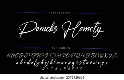 signature Font Calligraphy Logotype Script Brush Font Type Font lettering handwritten