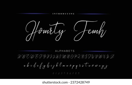 Signature Font Calligraphy Logotype Script Brush Font Type Font lettering handwritten