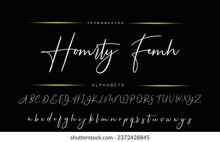 Signature Font Calligraphy Logotype Script Brush Font Type Font lettering handwritten